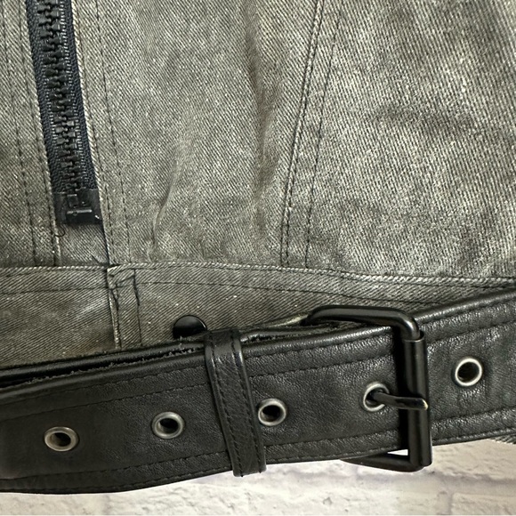 Hein Gerick Motorcycle Jacket 100% Cotton with Genuine Leather Trim Shell - Picture 9 of 15